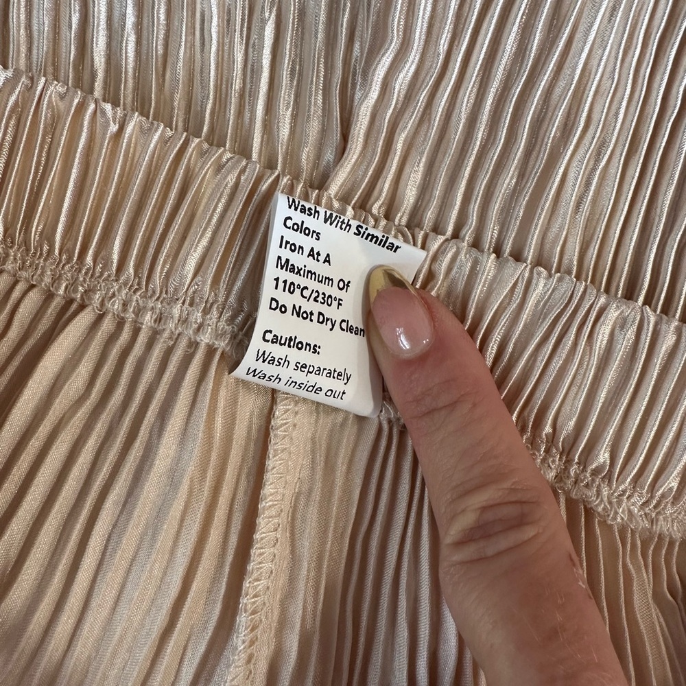 Commense Cream Wide Leg Pants - Picture 5 of 5